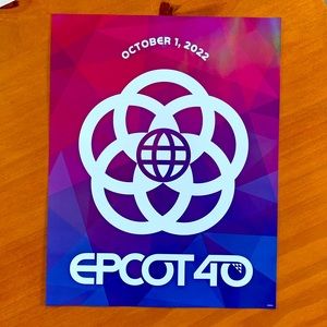 Epcot 40th Anniversary Poster Walt Disney World limited edition park exclusive